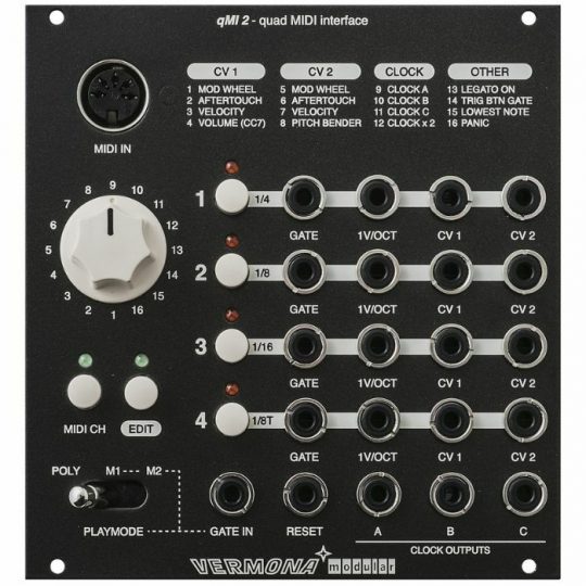 Vermona Modular qMI2 quad Midi interface Studio De Dijk