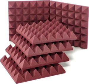 Auralex Acoustics 4" Studiofoam Pyramids Burgund