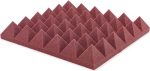 Auralex Acoustics 4" Studiofoam Pyramids Burgund - Afbeelding 3